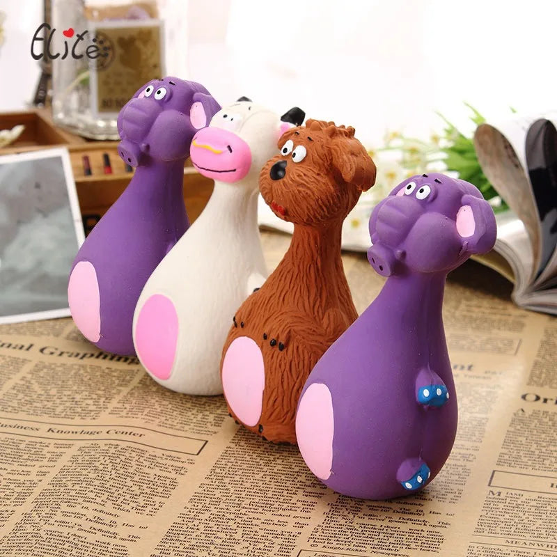 Dog Squeaky Chew Toy – Rubber Dental Toy for Dogs