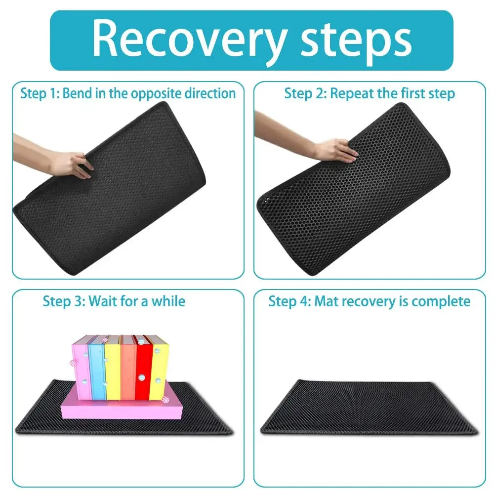 Cat Litter Mat – Double Layer Waterproof Litter Box Mat