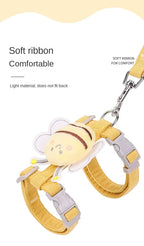 Cat Harness and Leash Set – Adjustable Bee Walking Vest