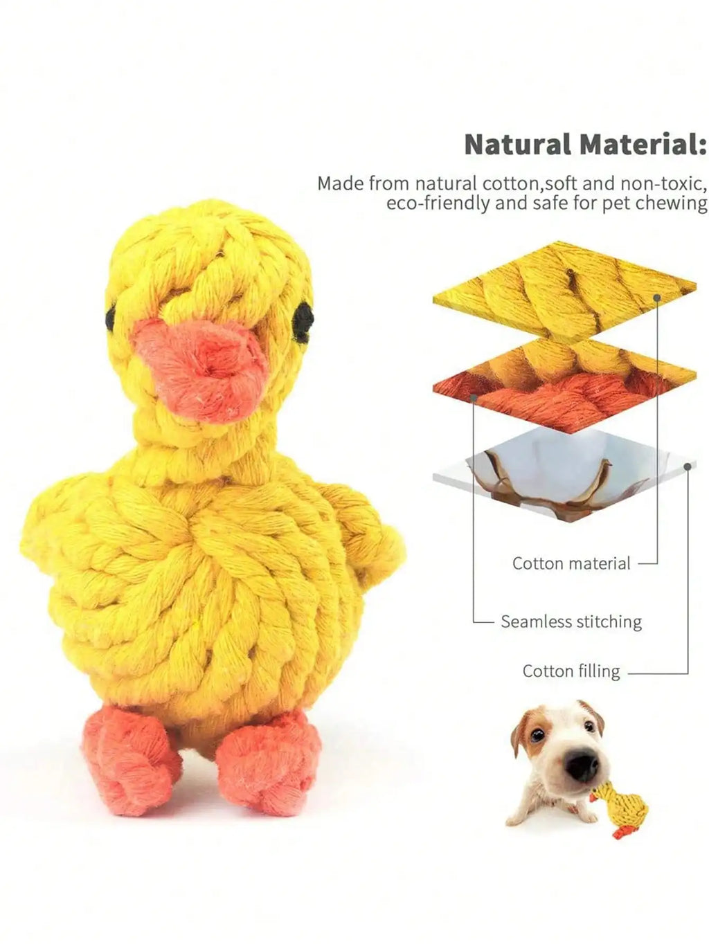 Rope Dog Toy, Knotted Chew Toy for Small & Medium Dogs