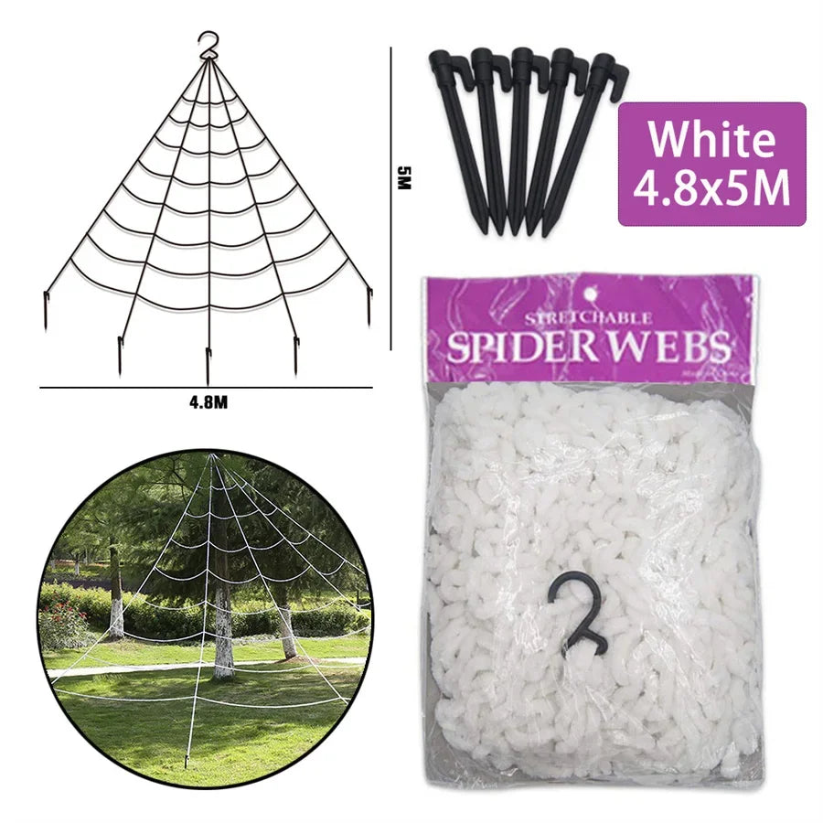 30/50/75/150/200cm Halloween Simulation Seven-Color/Black Spider Haunted House Bar Horror Outdoor Decoration Props Spider Web.