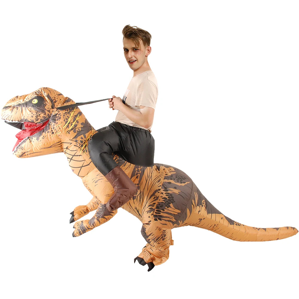 Cosplay T-REX Dinosaur Inflatable Costume Party Costumes Fancy Mascot Anime Halloween Costume For Adult Kids Dino Cartoon