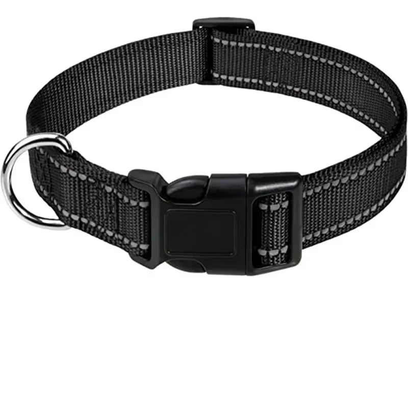 Adjustable Dog Collar, Soft Padded Nylon Collar with Buckle