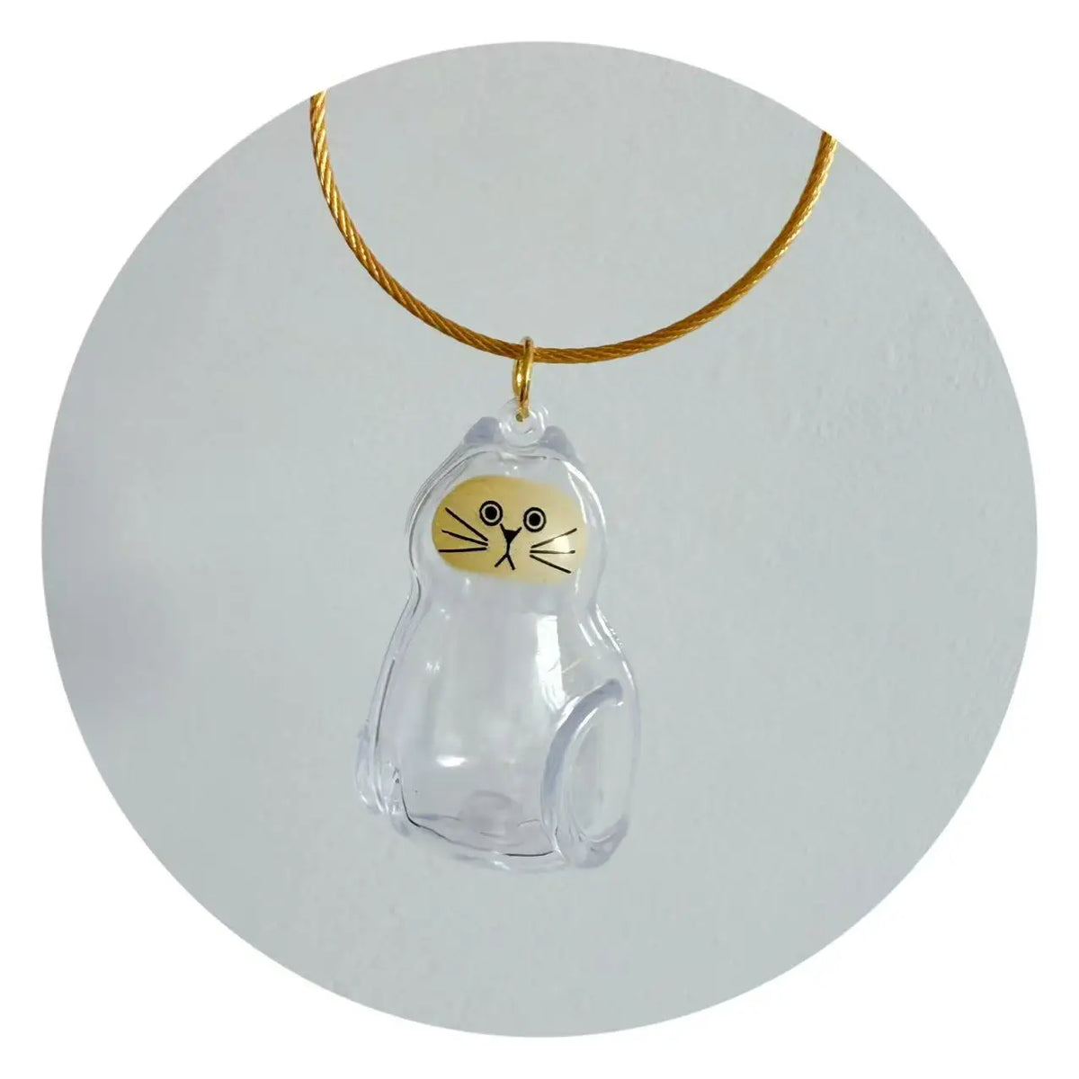 Adorable Cat Hair Storage Pendant Keychain Transparent Cat/Dog Hair Storage Container for Pet Lover DIY Pet Memorial Keychain