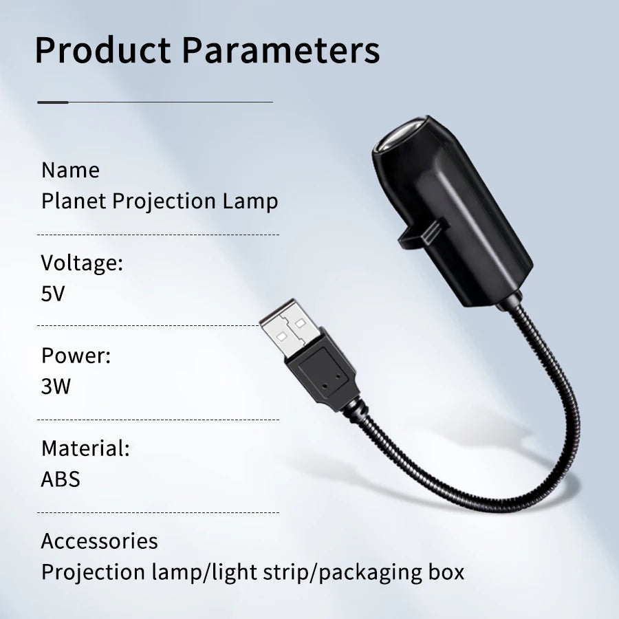5V USB Direct Insertion Projection Light Planet/Halloween Replacement Light Ceiling Projection Light For indoor decoration gifts