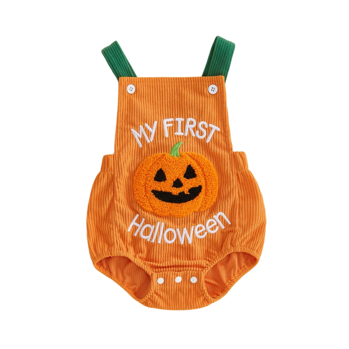 0-18M Newborn Infant Baby Boy Girl Halloween Romper Embroidered Sleeveless Overall Bodysuit