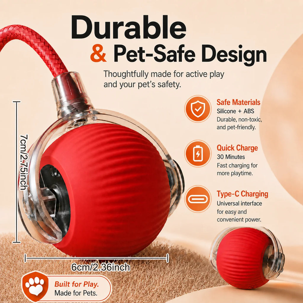 Automatic Dog Ball – Rechargeable Interactive Rolling Toy