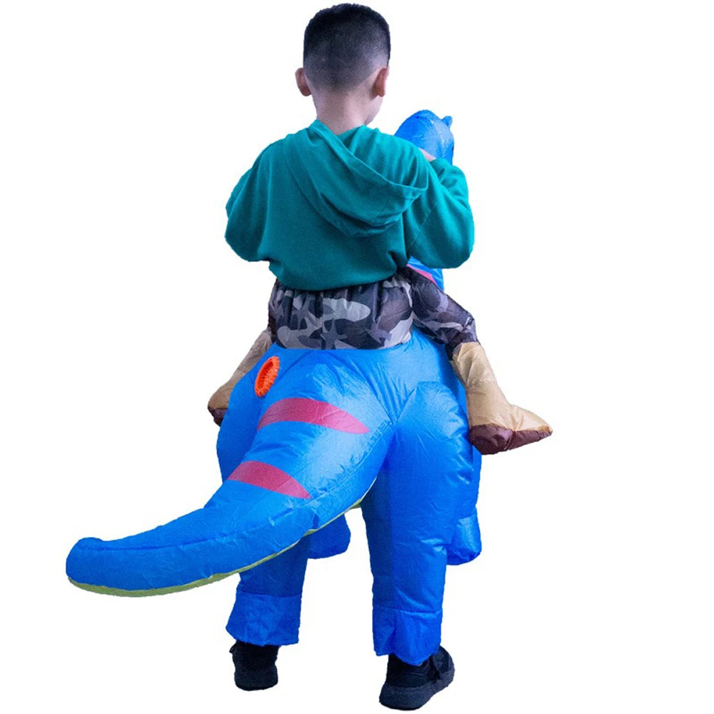 Halloween Dinosaur Inflatable Clothing Children's Day Birthday Party Long Necked Dragon Riding Animals Cartoon Doll Costume
