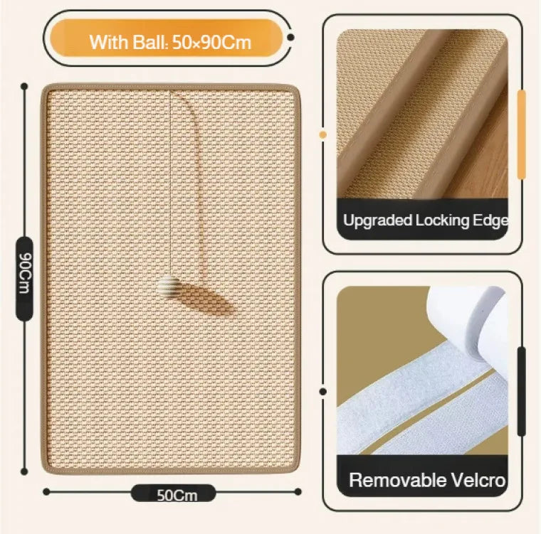 Cat Scratch Mat, Sisal Furniture Protector & Scratching Pad