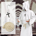 Medieval Monk Robe Friar Costume Cosplay Halloween Grim Reaper Priest Shawl Wizard Outfit Europe America Fantasy for Men