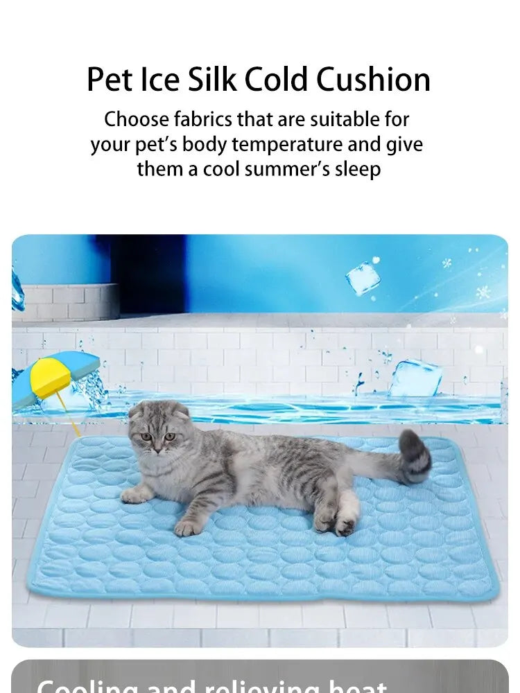 Pet Cooling Mat for Cats & Small Dogs, Summer Sleeping Pad
