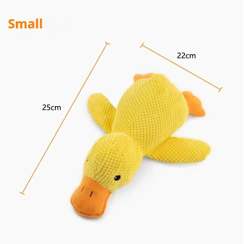 Interactive Dog Toy – Duck Plush Chew & Teeth Cleaning Toy