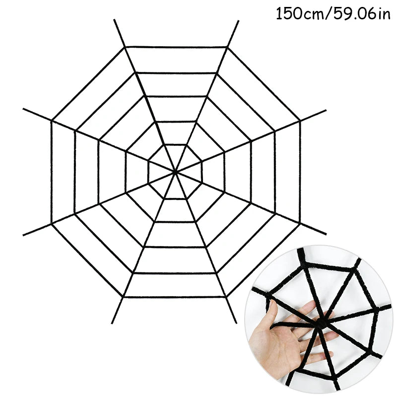 150/250cm Black White Spider Web Giant Stretchy Cobweb For Home Bar Garden Haunted House Horror Props Halloween Party Decoration
