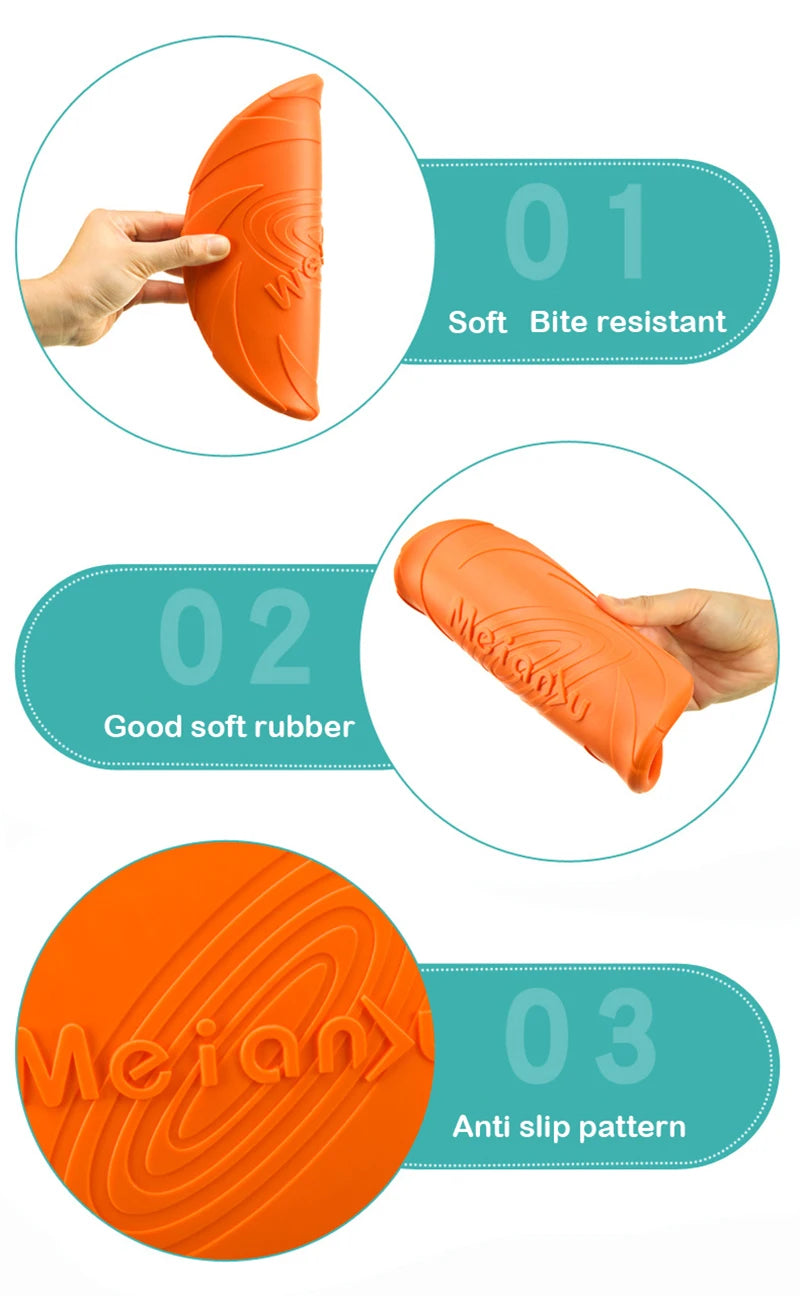 Dog Flying Disc – TPR Interactive Fetch Toy for Outdoor Play