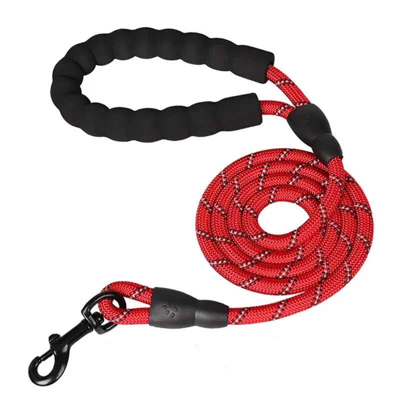 Reflective Dog Leash Heavy Duty Nylon Padded Handle
