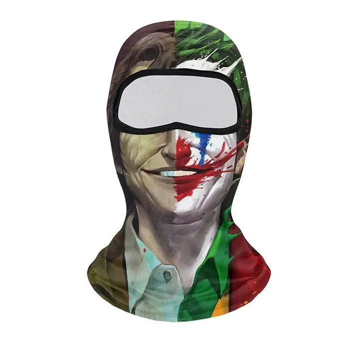 1pc Balaclava Face Mask Clown Ghost Skull Mask, Breathable Windproof, UV Sun Dust Protective Full Face Cover For Summer Sprin