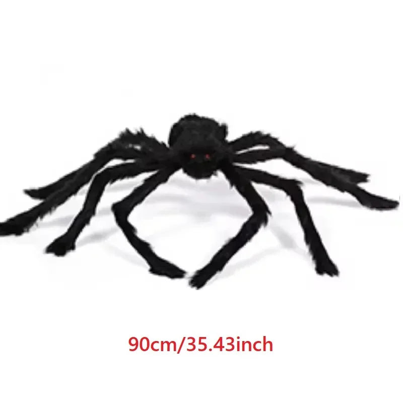 30/50/75/150/200cm Halloween Simulation Seven-Color/Black Spider Haunted House Bar Horror Outdoor Decoration Props Spider Web.