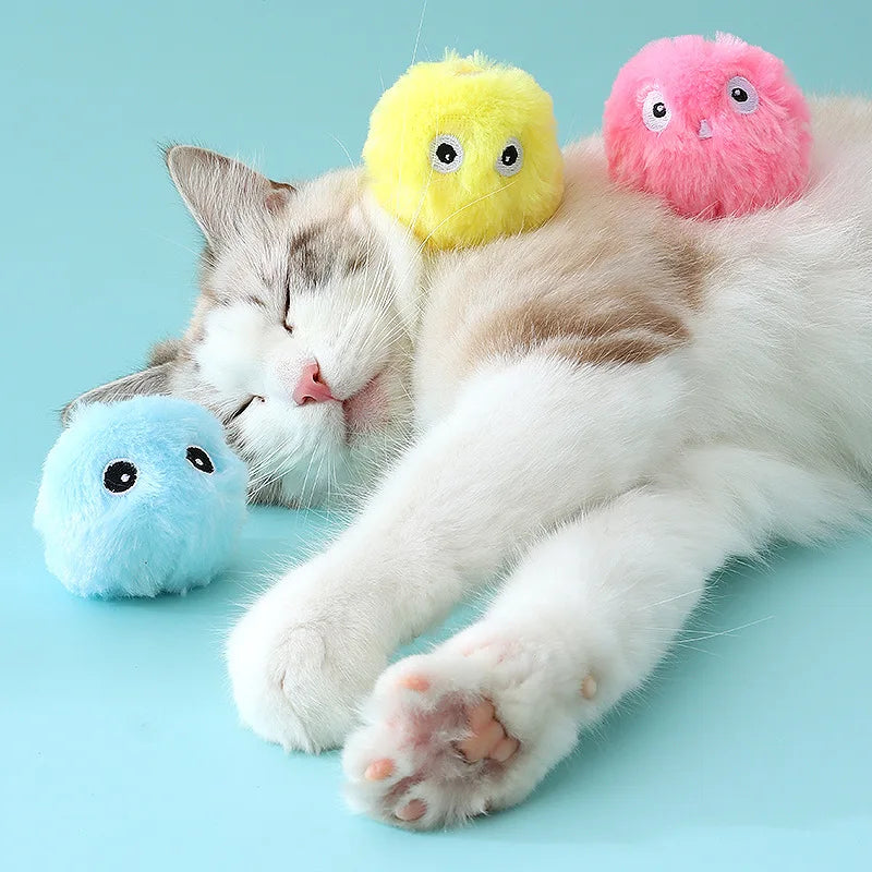 Interactive Cat Toy – Electric Squeaky Ball with Catnip