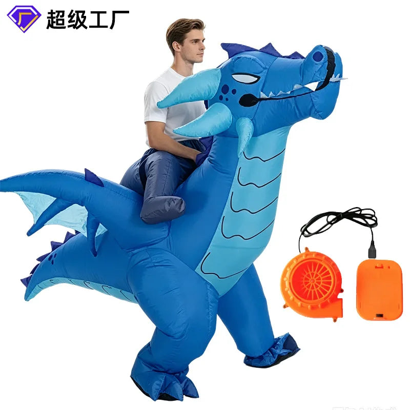 Halloween riding Dinosaur inflatable costume Annual Meeting Party Costume Carnival Amusement park Neighborhood Parade
