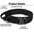 Tactical Dog Collar – Adjustable Nylon Training Collar with Handle