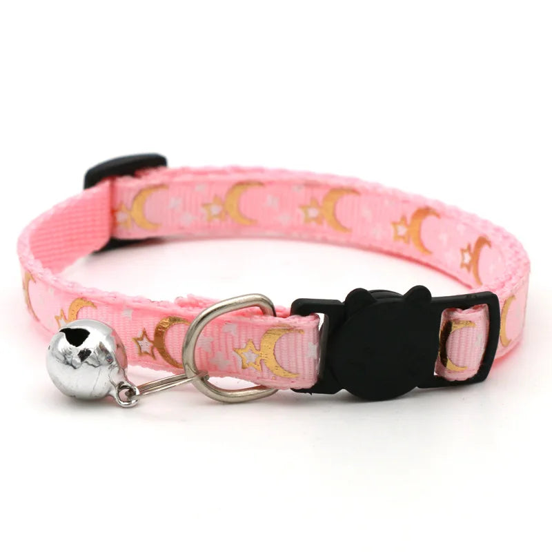 Adjustable Cat Collar with Bell – Breakaway Reflective Kitten Collar