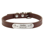 Personalized Dog Collar – Engraved Leather Pet ID Collar