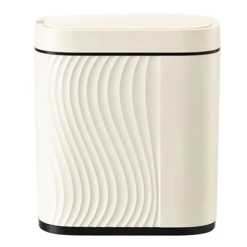 Intelligent Sensing Garbage Can Household Light Luxury Automatic Toilet Toilet Narrow Slit with Cover Electric Garbage Basket