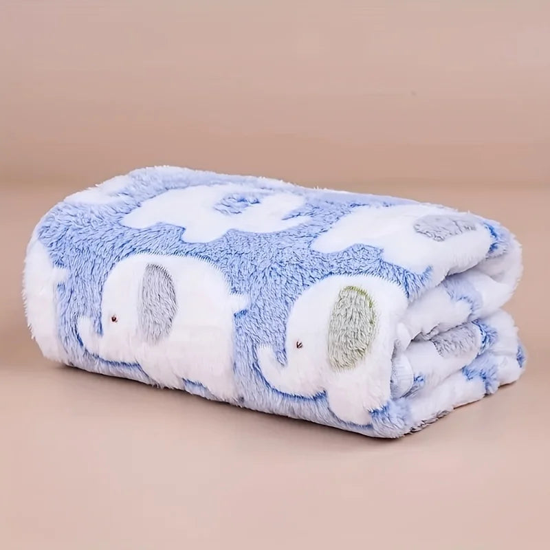 Dog and Cat Blanket – Soft Elephant Flannel Throw for Pets