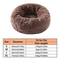 Plush Pet Bed – Warm Round Washable Bed for Cats & Small Dogs