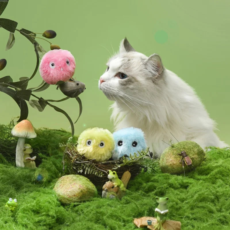 Interactive Cat Toy – Electric Squeaky Ball with Catnip
