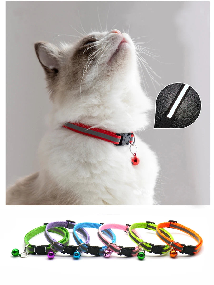 Reflective Cat Collar with Bell, Adjustable Breakaway 2-Pack