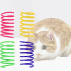 Interactive Cat Spring Toy – Colorful Plastic Jumping Toy