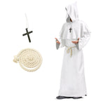 Medieval Monk Robe Friar Costume Cosplay Halloween Grim Reaper Priest Shawl Wizard Outfit Europe America Fantasy for Men