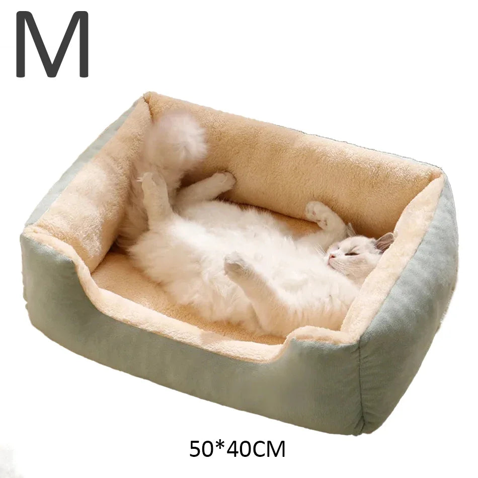 Cat Bed, Soft Plush Kitten Sleeping Cushion for Home