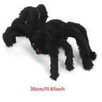 Horror Halloween Plush Spider Decoration Giant Halloween Spiders Web Party Prop Haunted Outdoor Chamber Prank Black Spider Decor