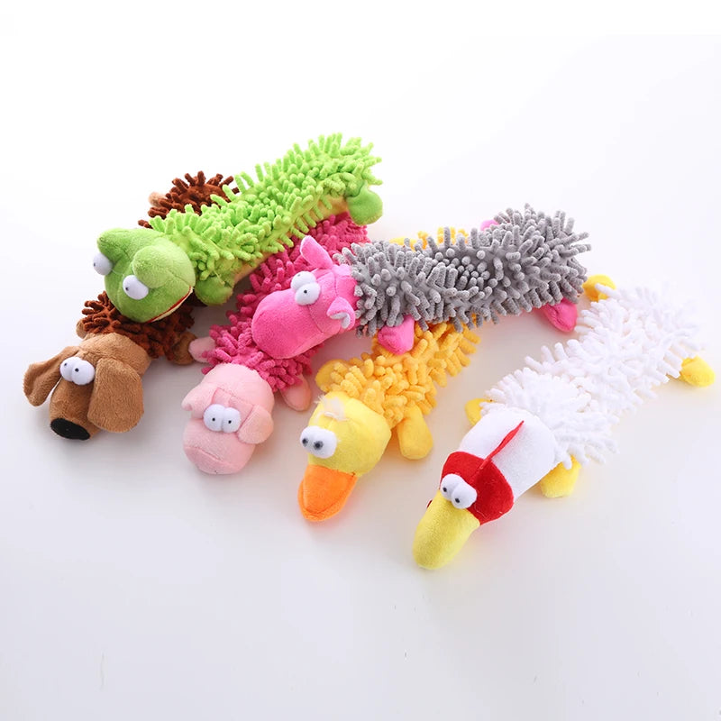 Plush Dog Toy – Squeaky Frog Toy for Chewing & Play