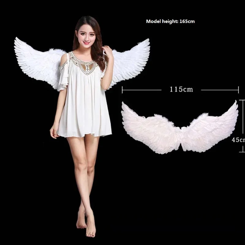1pcs Child Adult Angel Feather Wing Show Fairy Costume Cosplay Props Party Wedding Birthday Gift Halloween Decoration Christmas