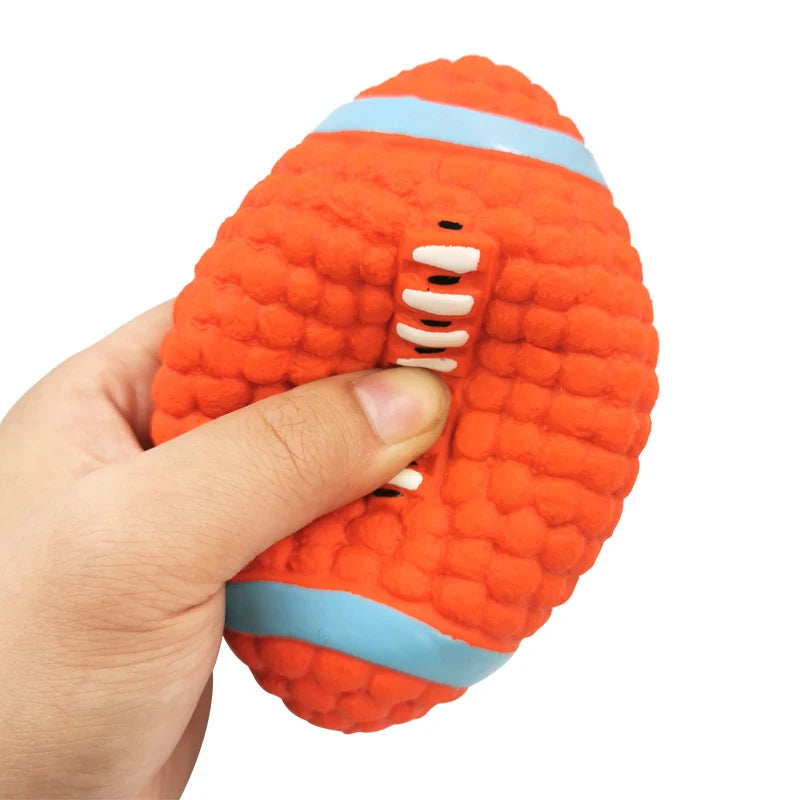 Squeaky Dog Ball, Rubber Interactive Chew & Training Toy