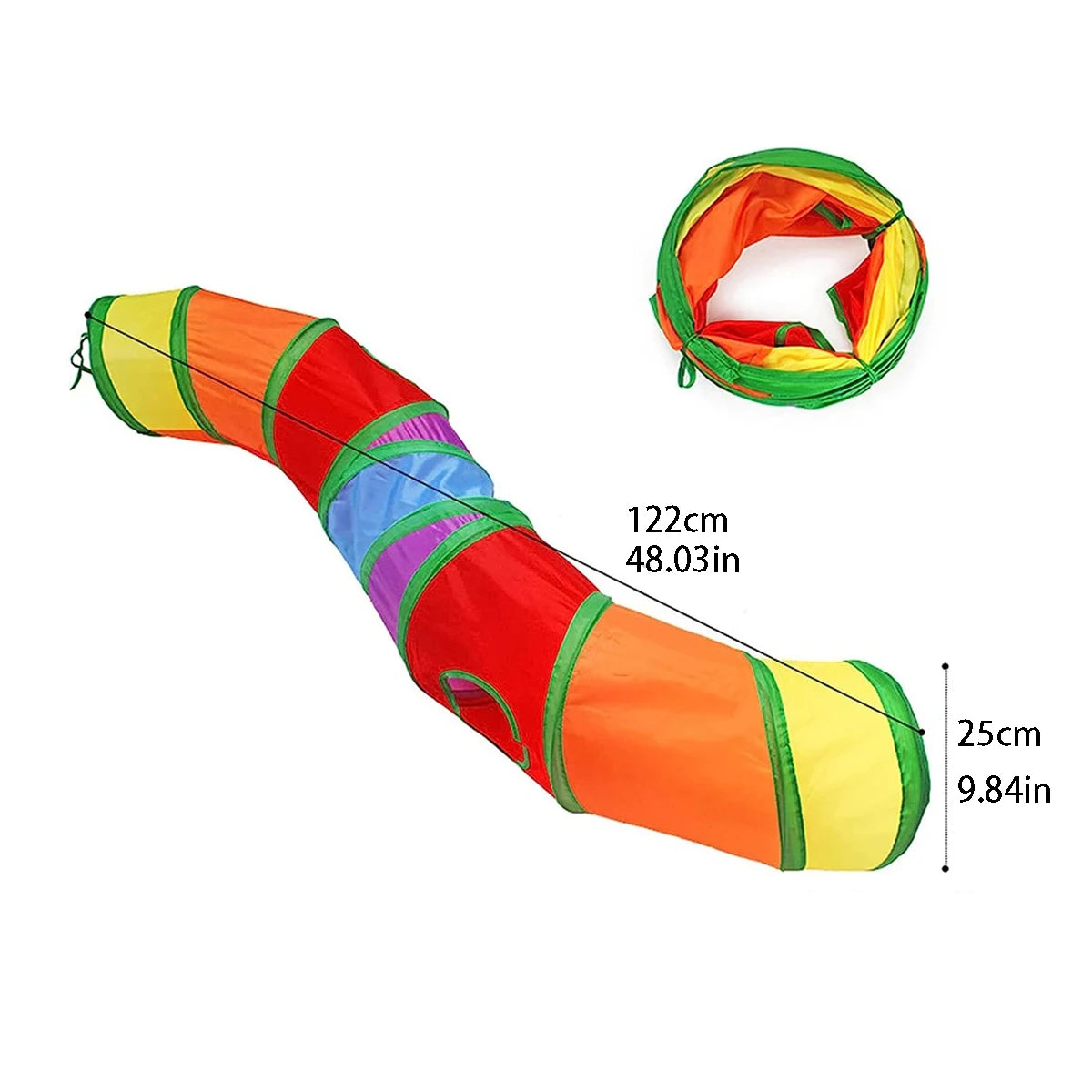 Cat Tunnel Foldable Cloth Interactive Play Toy for Kittens
