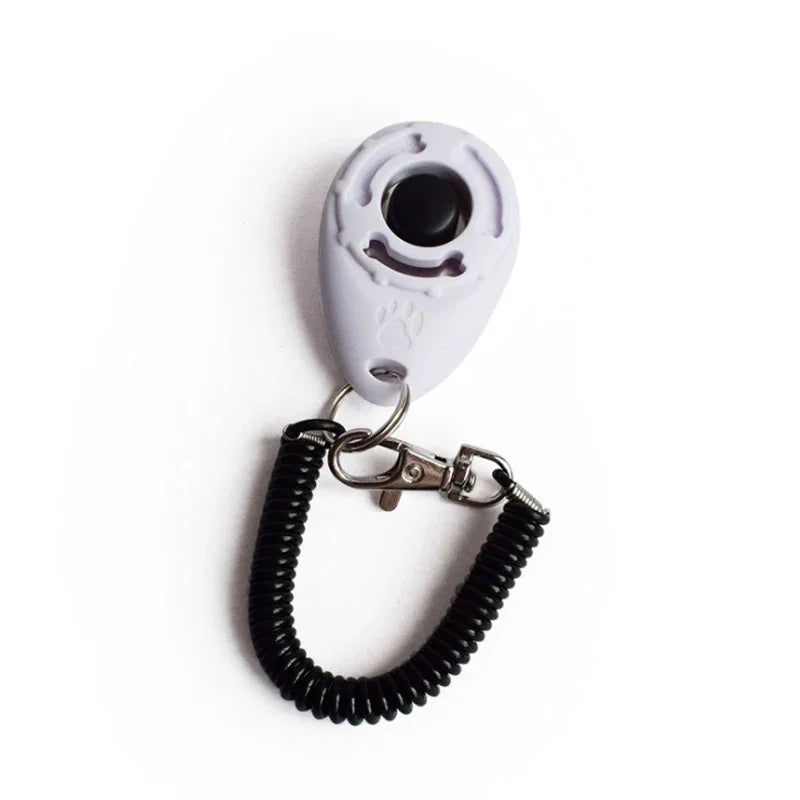Dog Training Clicker Plastic Adjustable Wrist Strap Pet Trainer