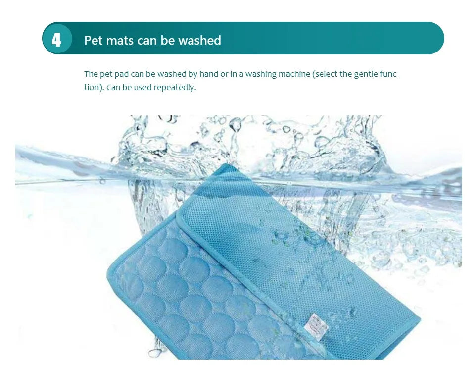 Dog Cooling Mat –Cooling Pet Pad for Small & Large Dogs