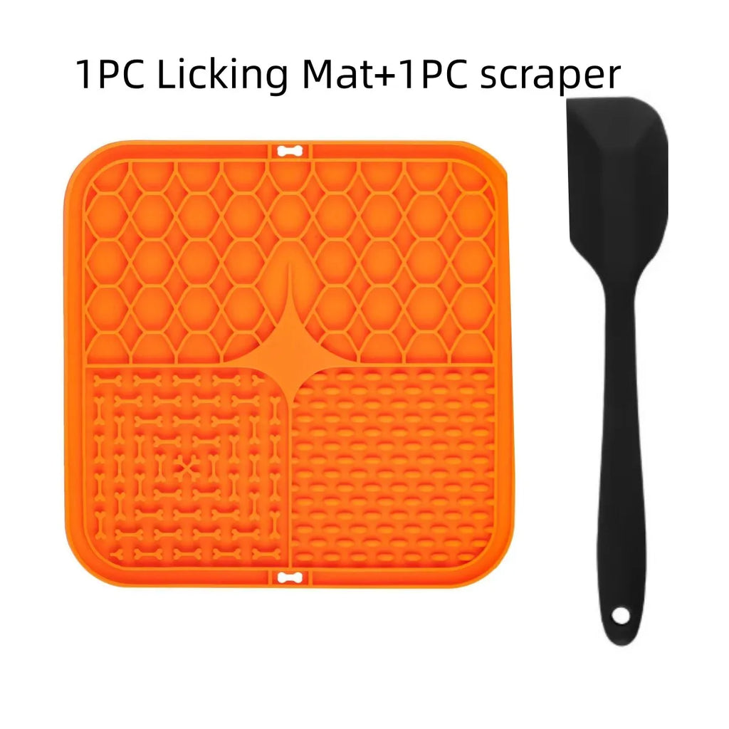 Pet Lick Silicone Mat for Dogs Pet Slow Food Plate Dog Bathing Distraction Silicone Dog Sucker Food Training Dog Feeder Supplies