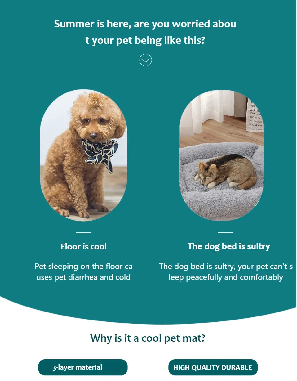 Dog Cooling Mat –Cooling Pet Pad for Small & Large Dogs
