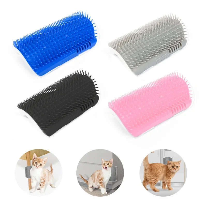 Cat Corner Groomer – Wall Mount Self Grooming Brush