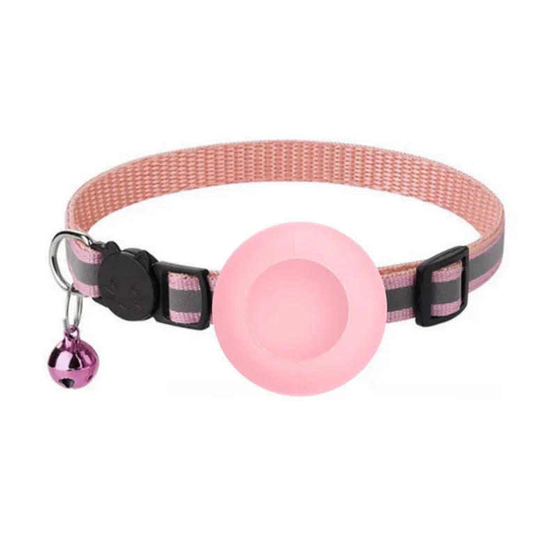 AirTag Cat Collar, Reflective Breakaway Collar with Bell