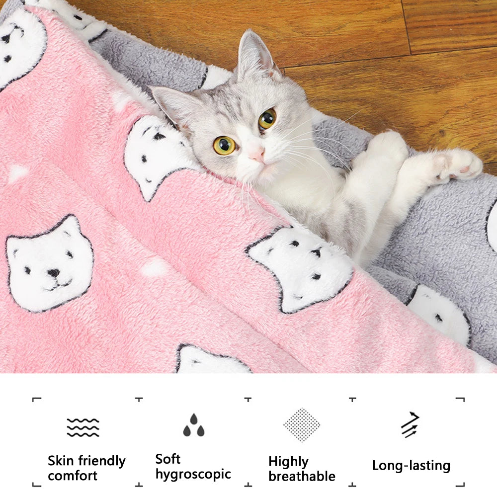 Cat Sleeping Mat – Plush Warm Cushion for Cats & Small Dogs
