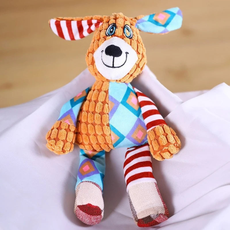 Plush Dog Toy – 27cm Squeaky Interactive Chew Toy