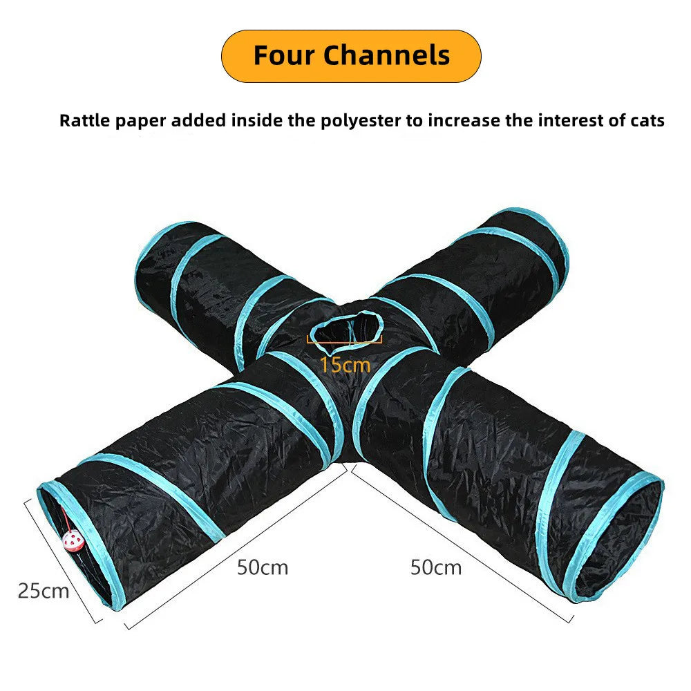 Foldable Cat Tunnel Interactive Indoor Toy
