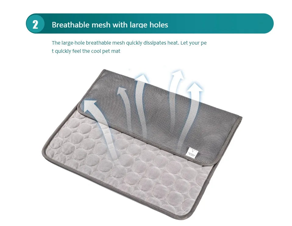 Dog Cooling Mat –Cooling Pet Pad for Small & Large Dogs