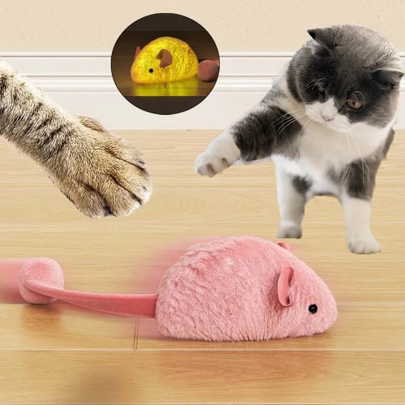 Interactive Cat Toy Mouse – Plush Squeaky Toy